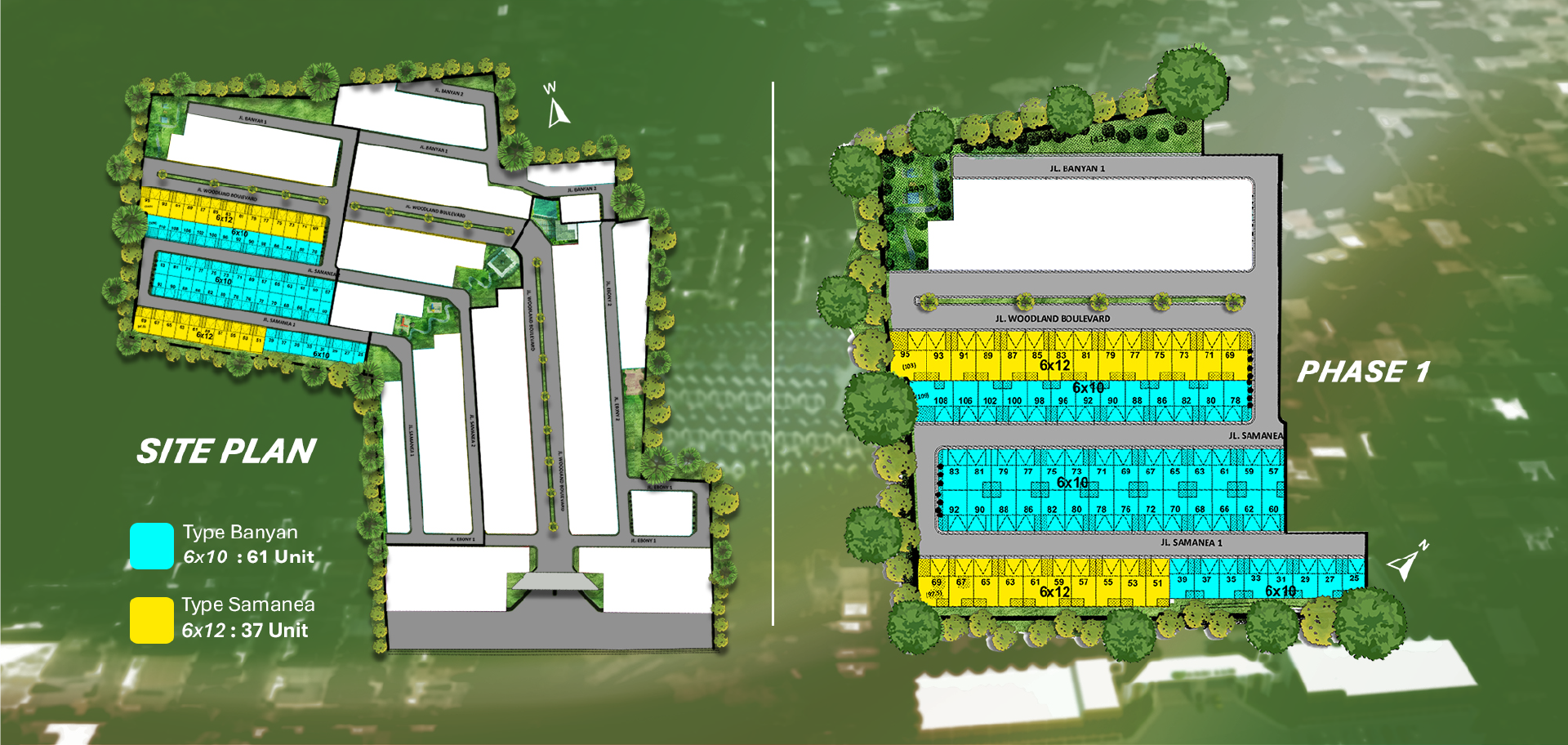 Siteplan Samanea